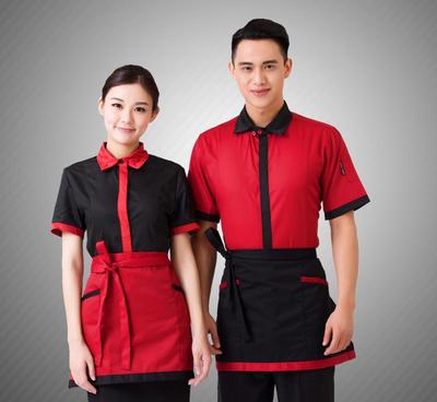 餐飲行業(yè)新風尚 新款夏裝女短袖工作服的細節(jié)之美